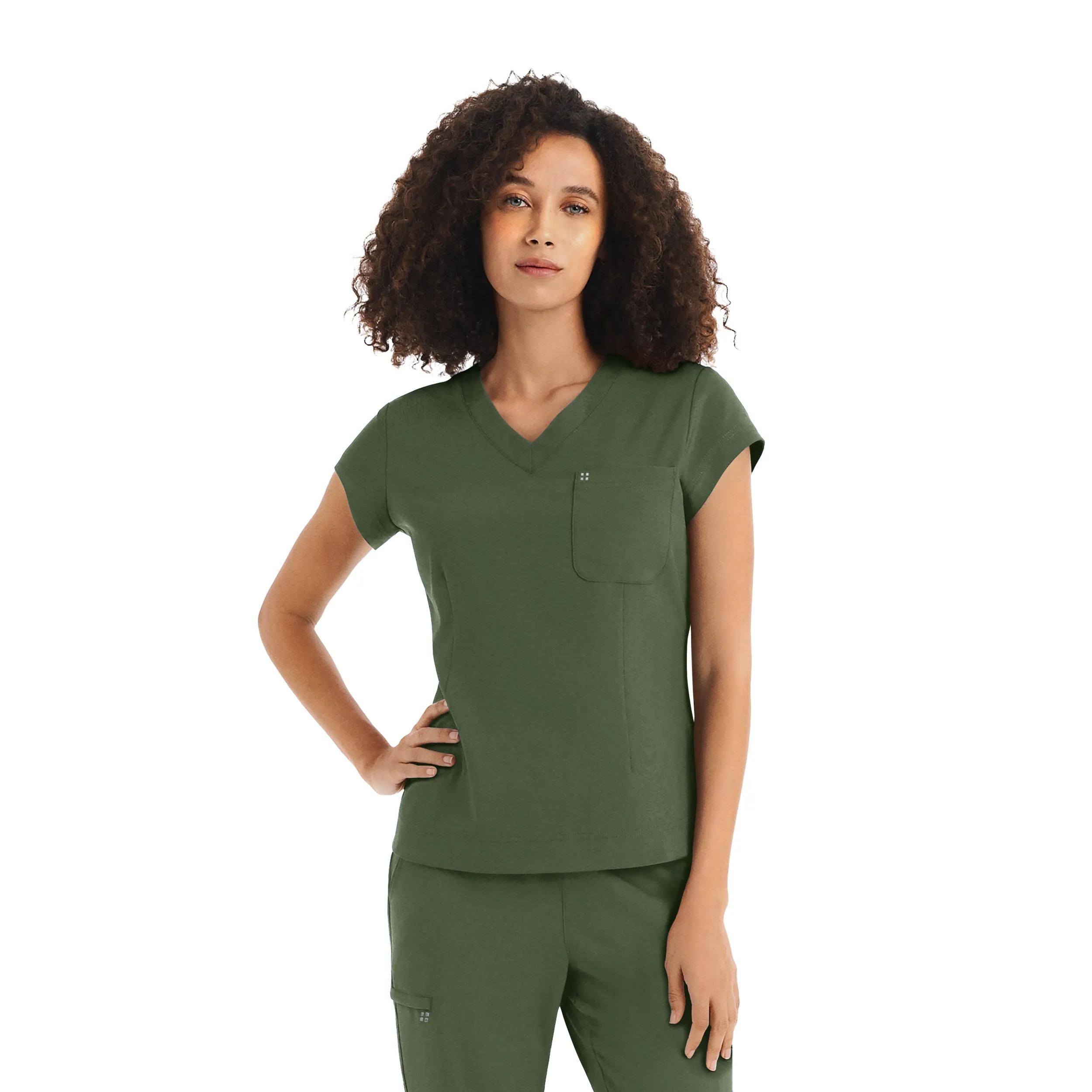 1-Pocket V-Neck Scrub Top