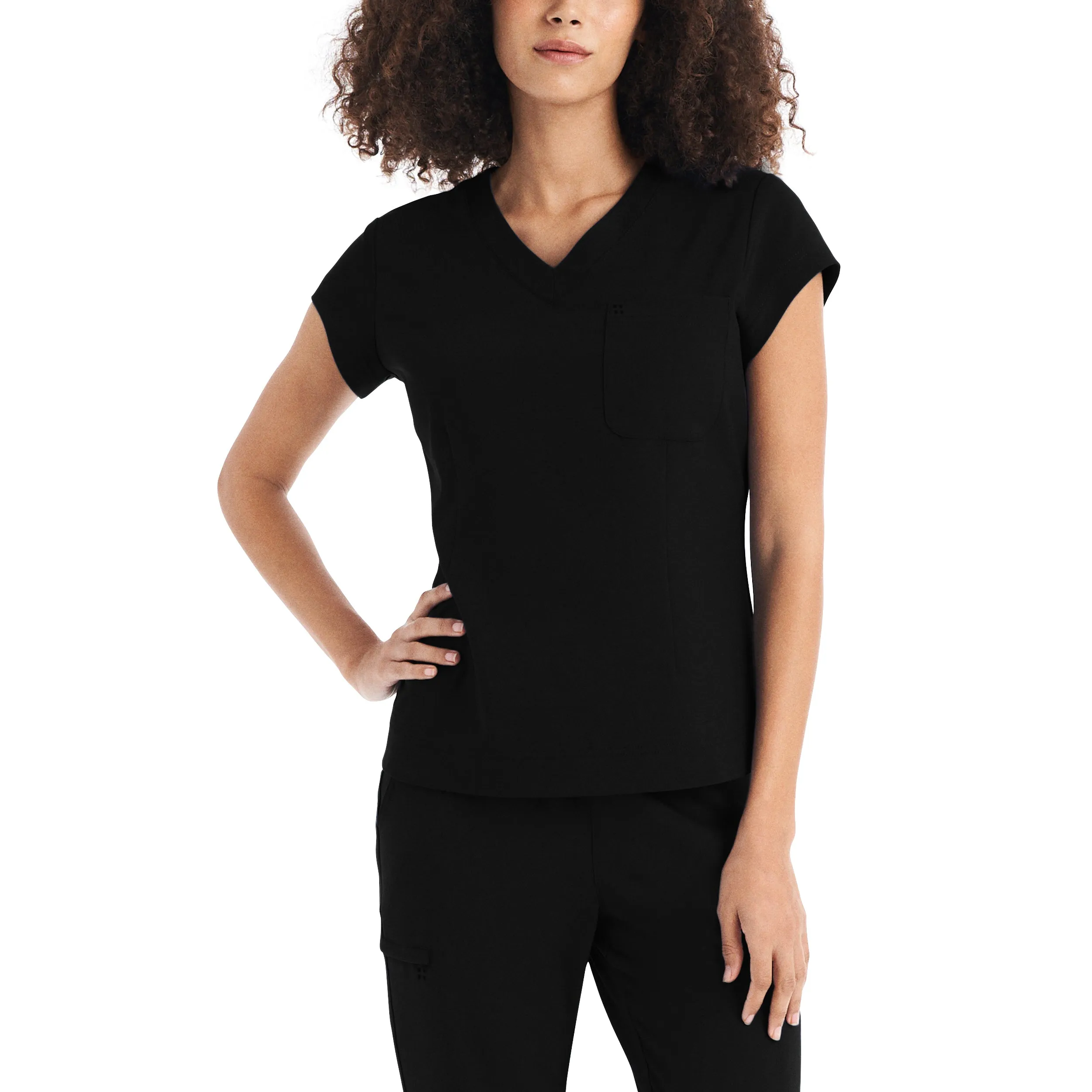 1-Pocket V-Neck Scrub Top