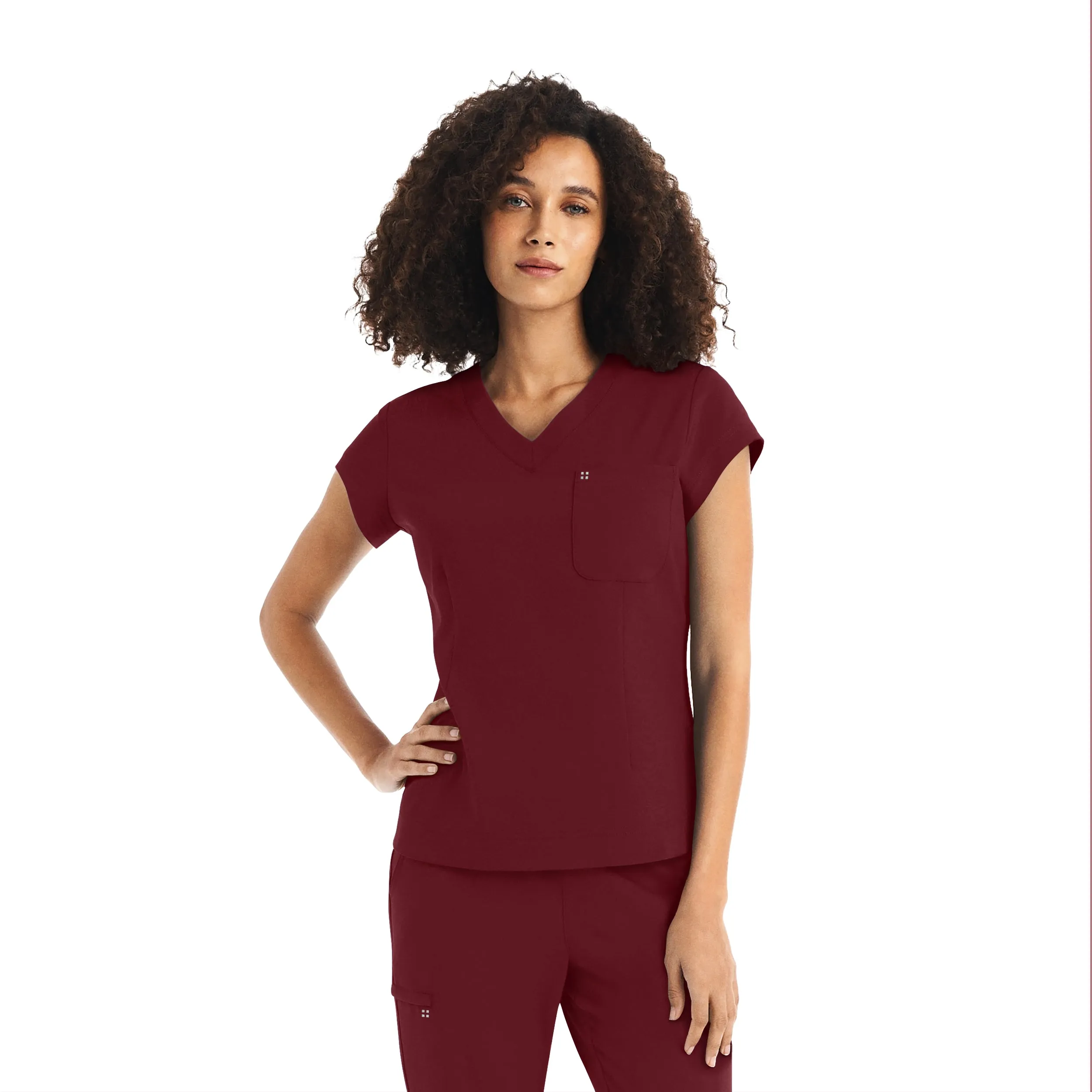 1-Pocket V-Neck Scrub Top