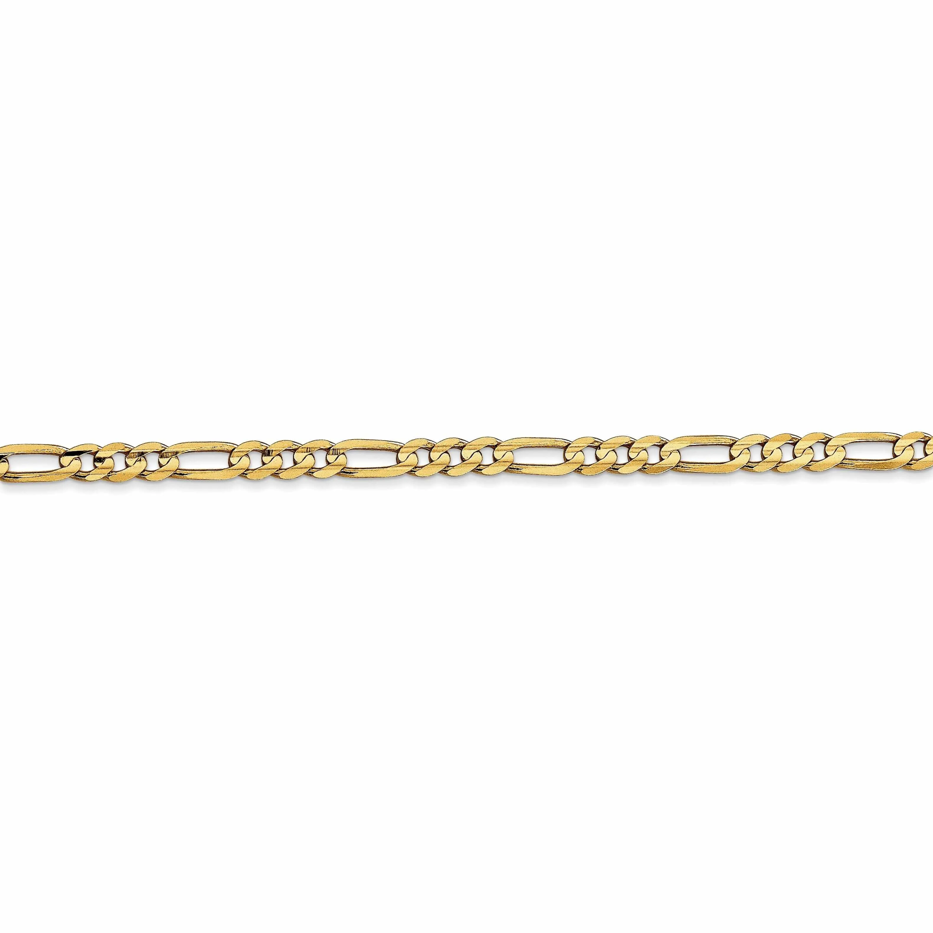 10k Yellow Gold 3.0mm Figaro Chain