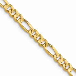 10k Yellow Gold 3.0mm Figaro Chain