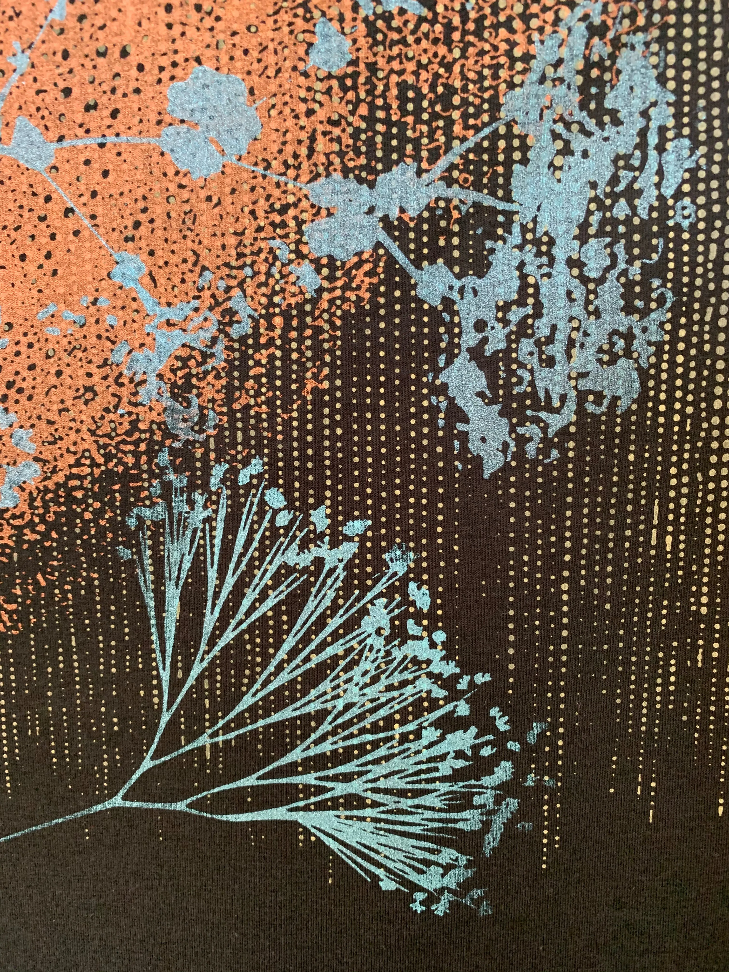 2218 Mariposa Square Top Black Copper Floral