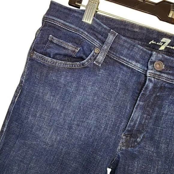 7 For All Mankind Women Jeans, Flynt Dark Wash Bootcut Jeans, Sz 31