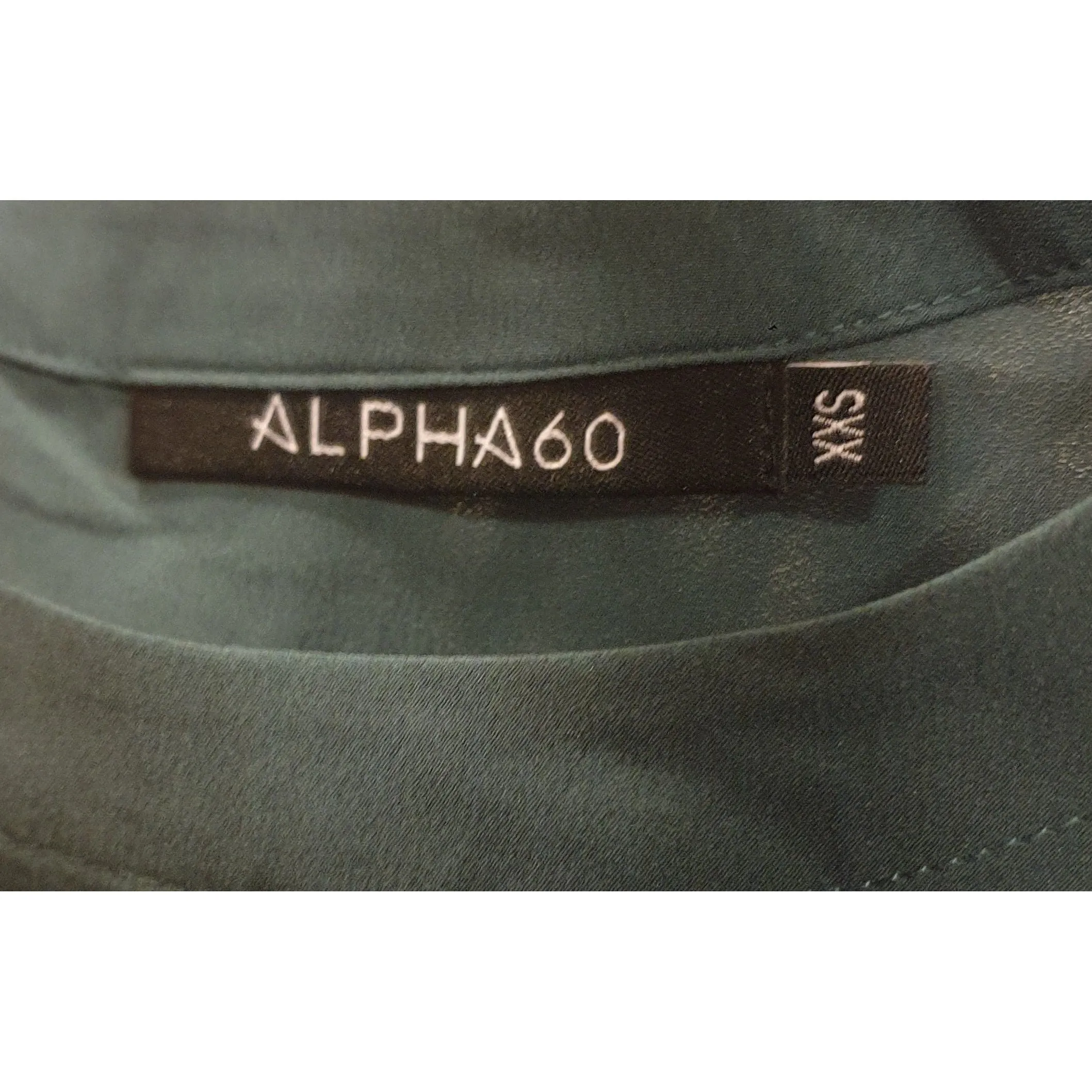 Alpha 60 preloved dark teal blue cropped sleeveless top size XXS (best fits size 6)