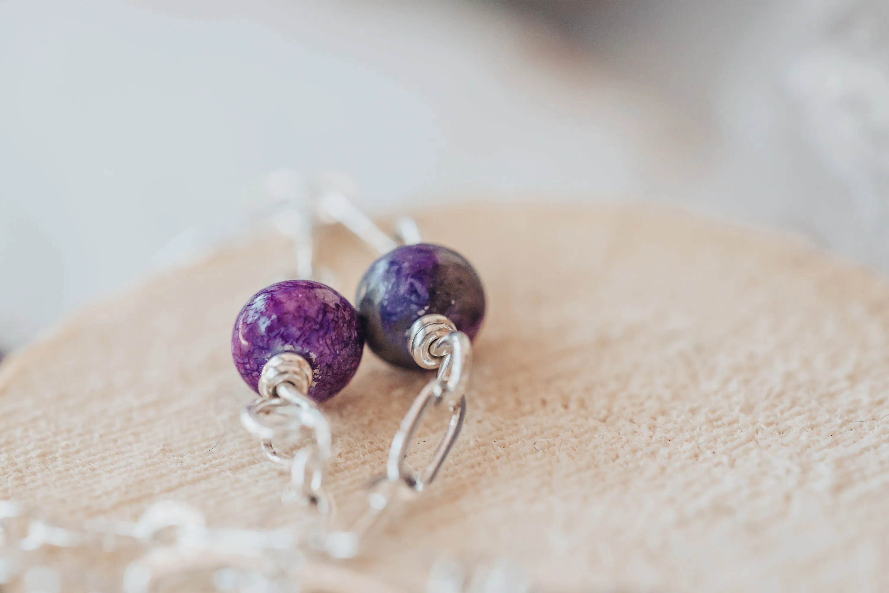As Seen On Baby Daddy Purple Gemstone Necklace
