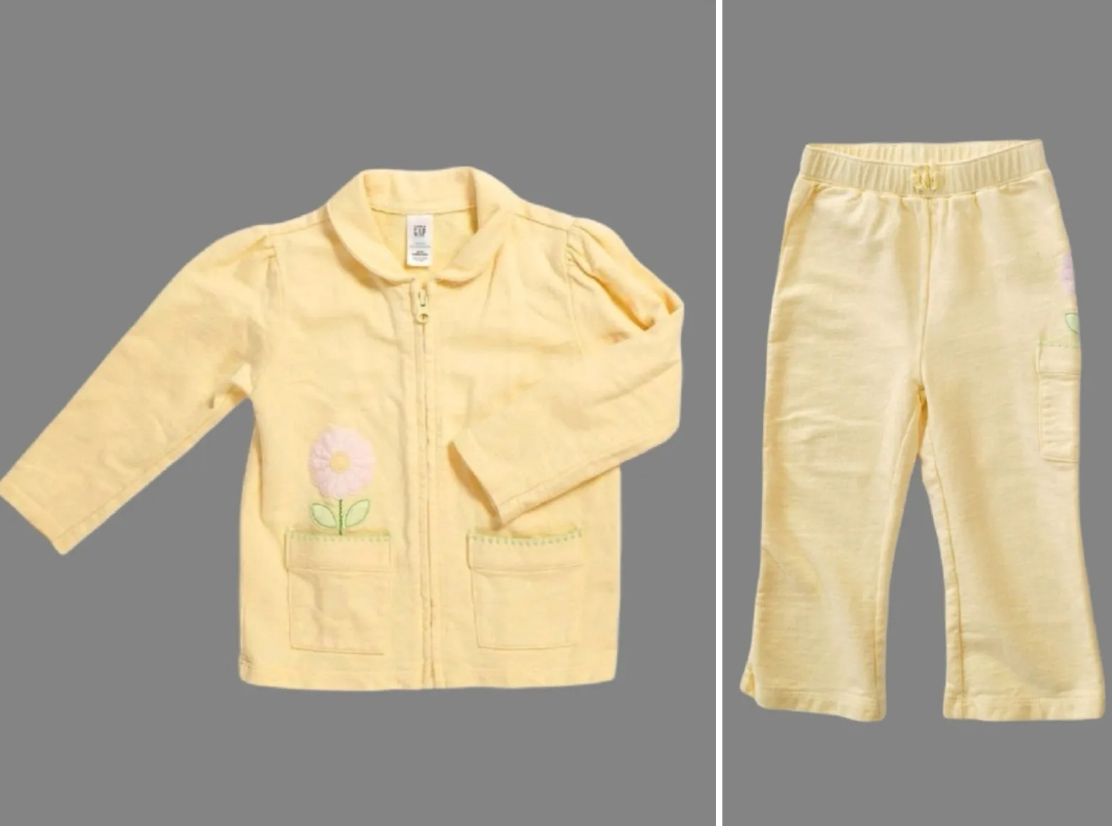 BABY GIRL SIZE 18/24 MONTHS - Baby GAP, 2 Piece Matching Jacket & Pants EUC B25
