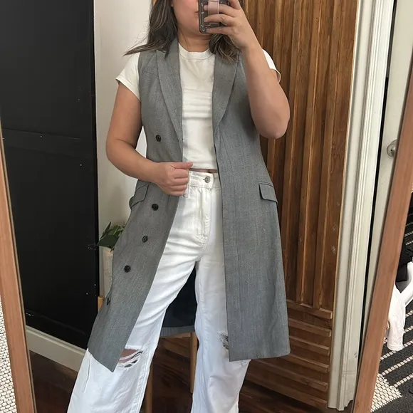 Banana Republic Tailored Long Vest Jacket. 6P