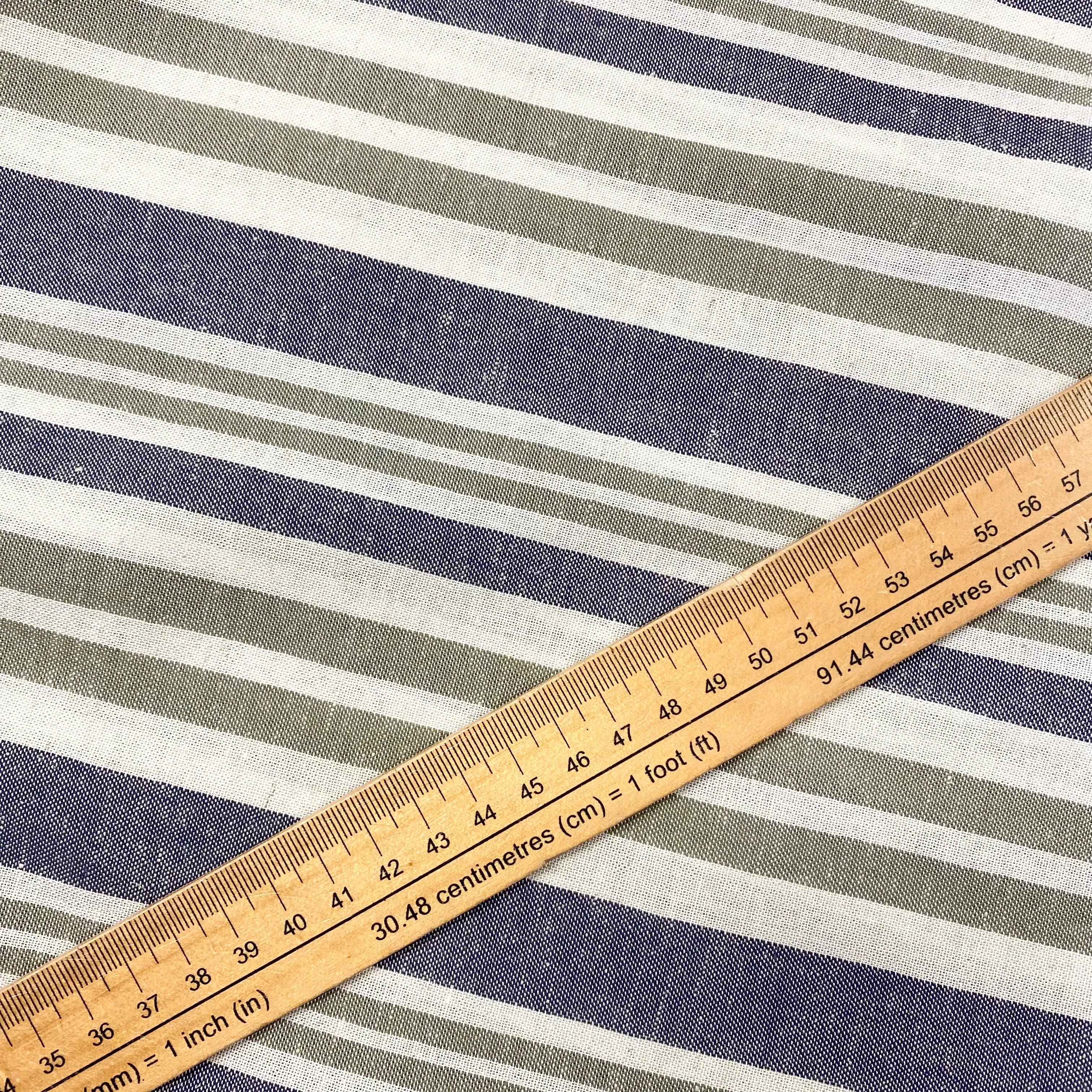 Beach Stripe Viscose Linen Blend