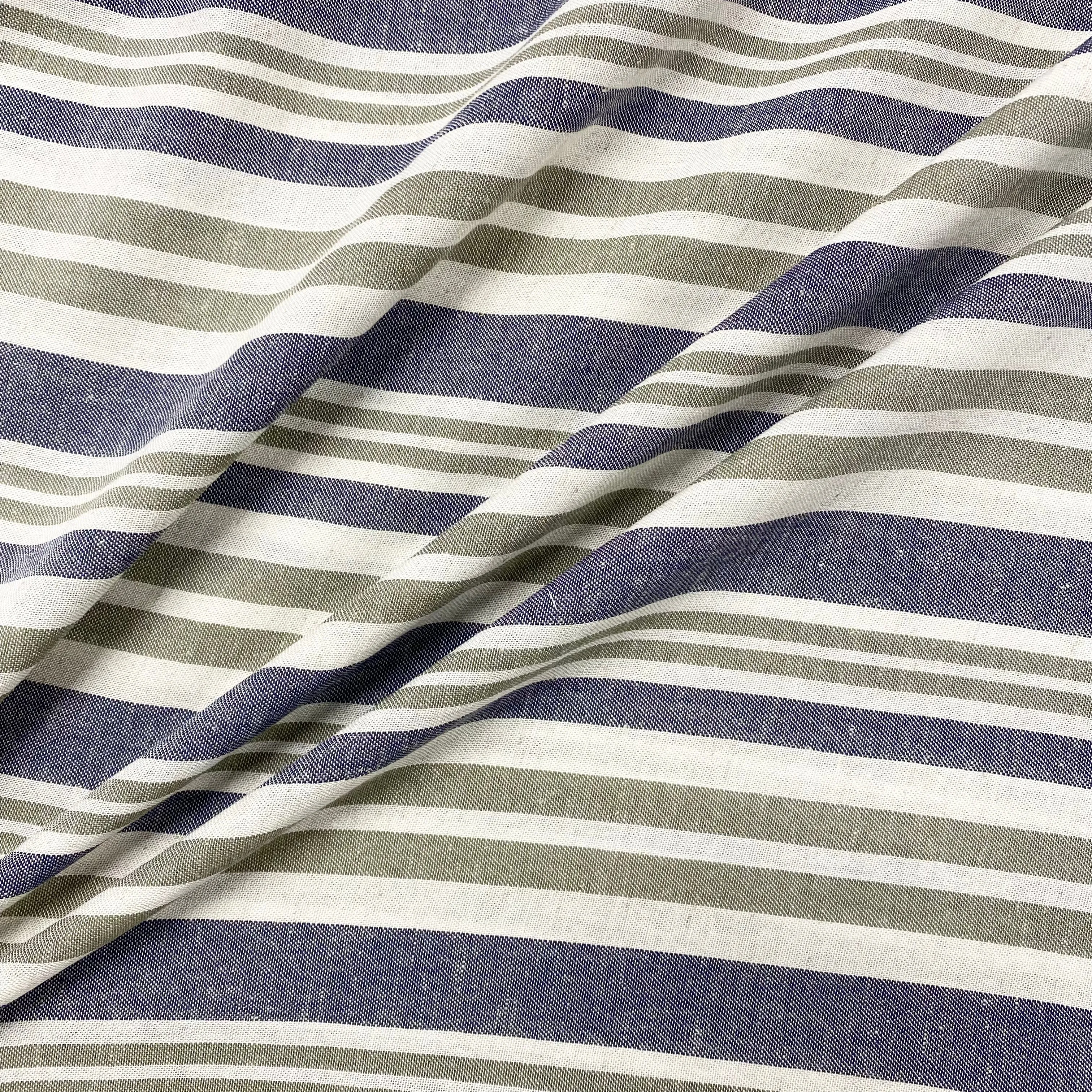 Beach Stripe Viscose Linen Blend