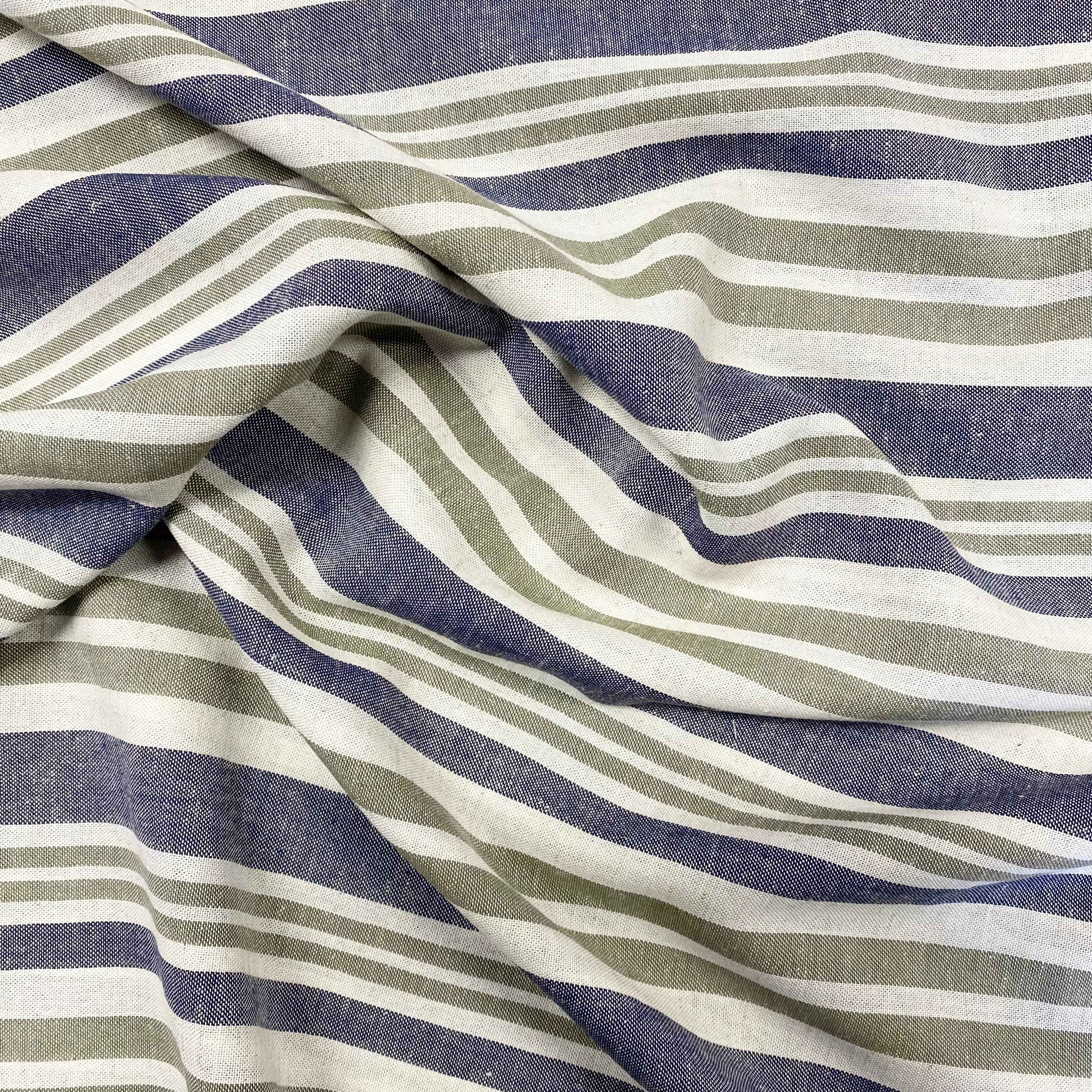 Beach Stripe Viscose Linen Blend