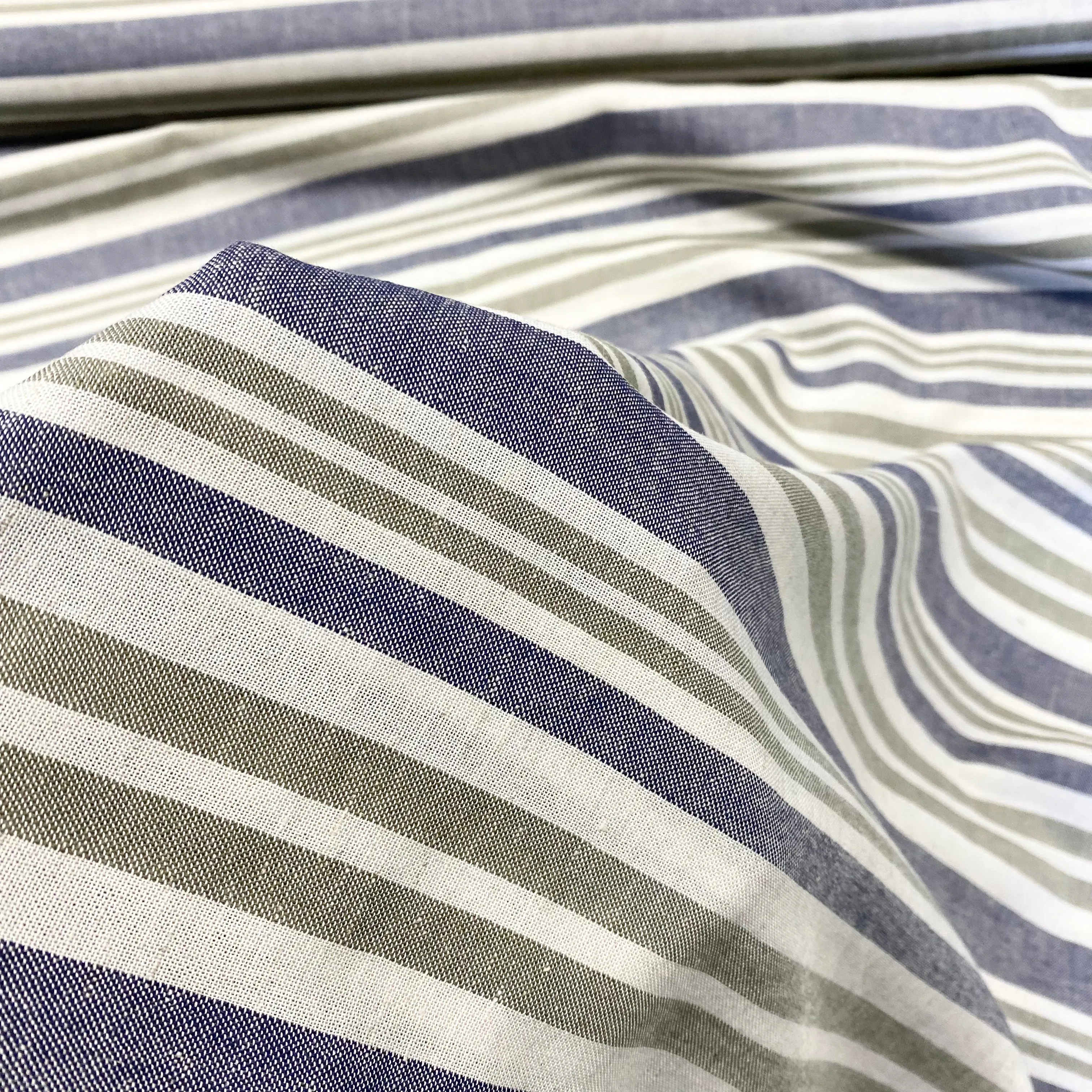 Beach Stripe Viscose Linen Blend
