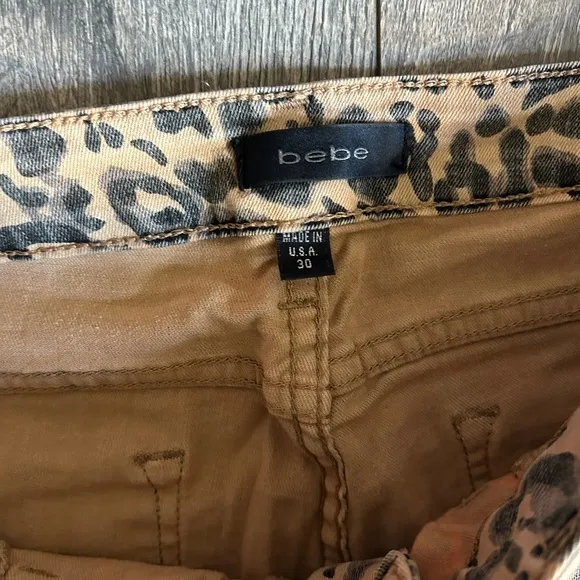 Bebe leopard print jeans size 30