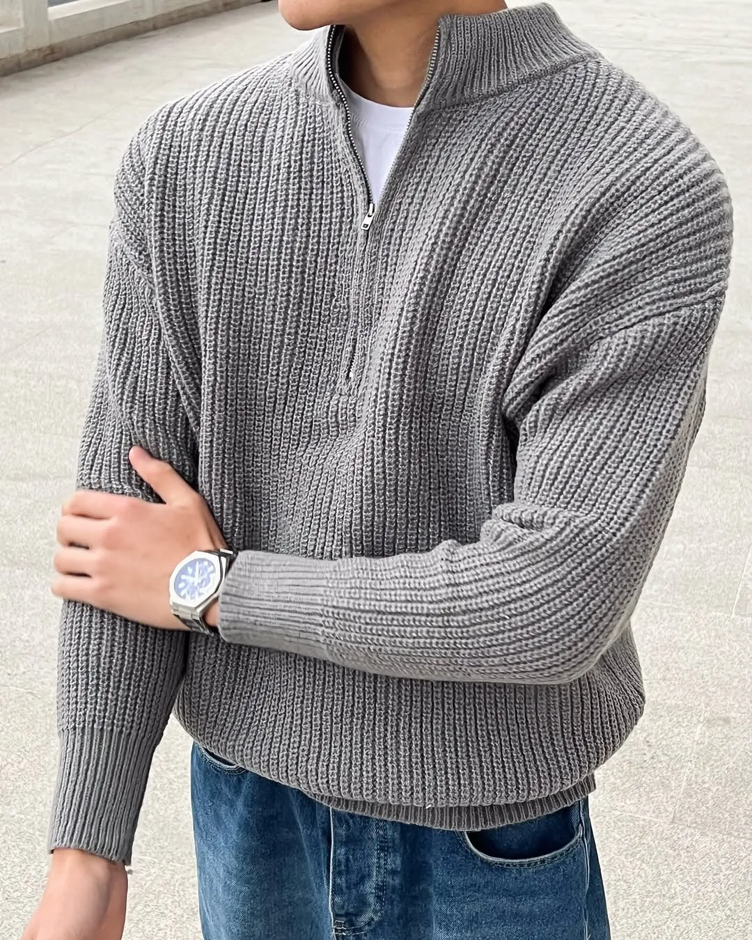 BERLIN HALF ZIP SWEATER