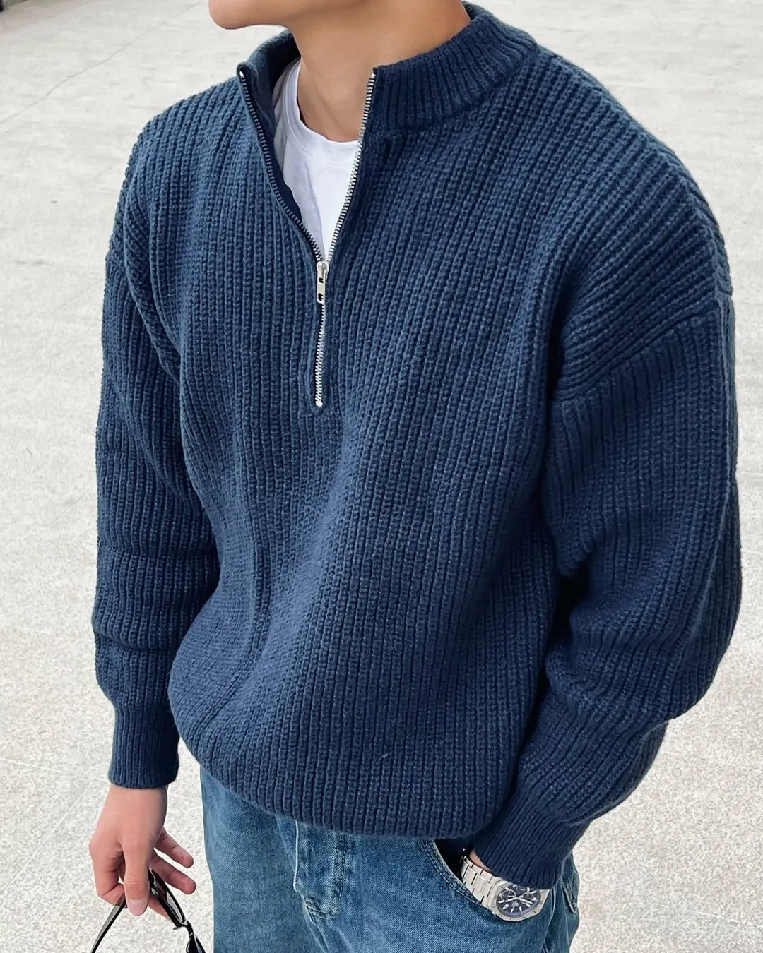 BERLIN HALF ZIP SWEATER