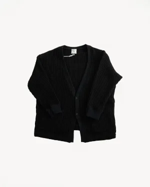 Big Waffle Cardigan - 07 Black