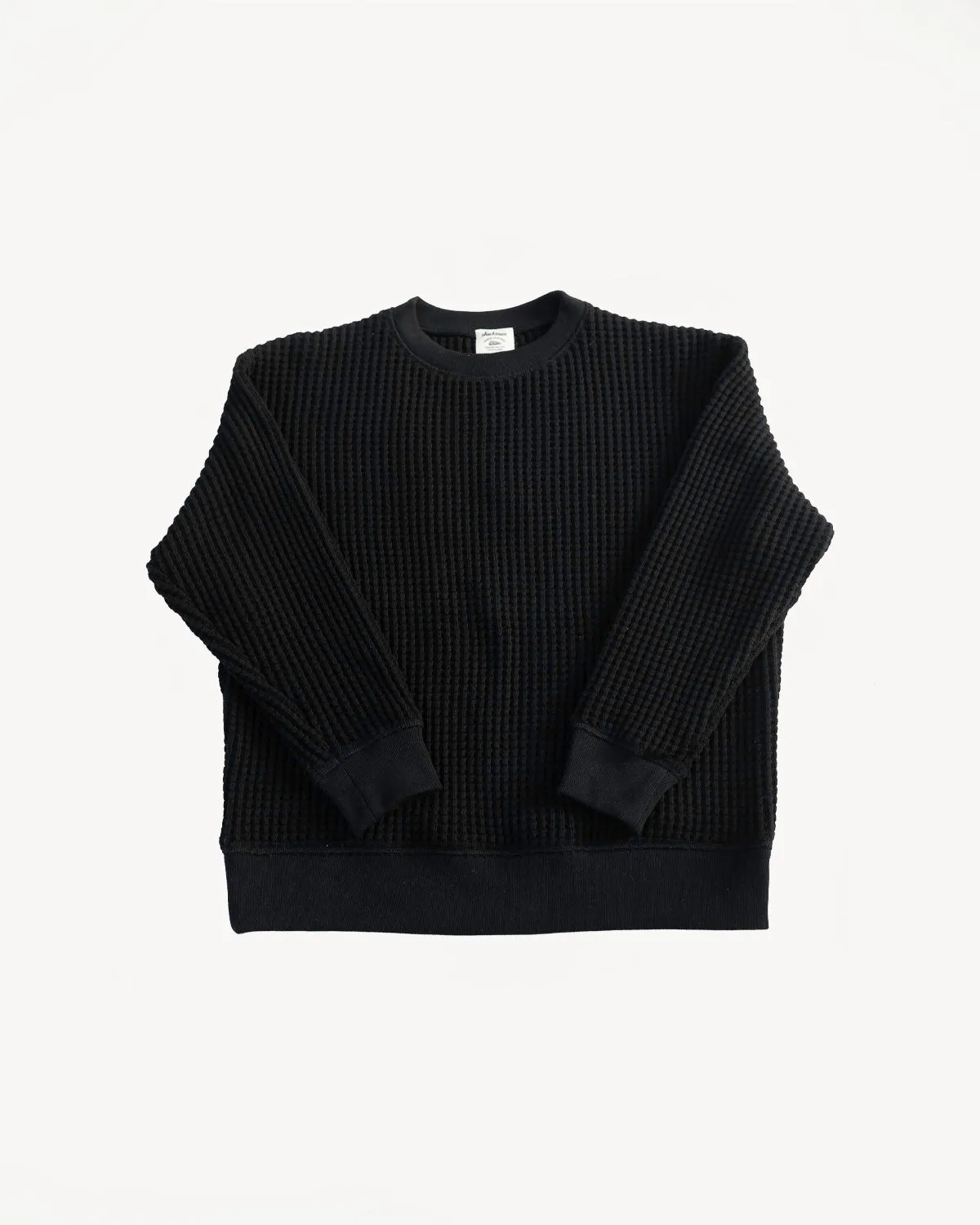 Big Waffle Crew Neck - 07 Black