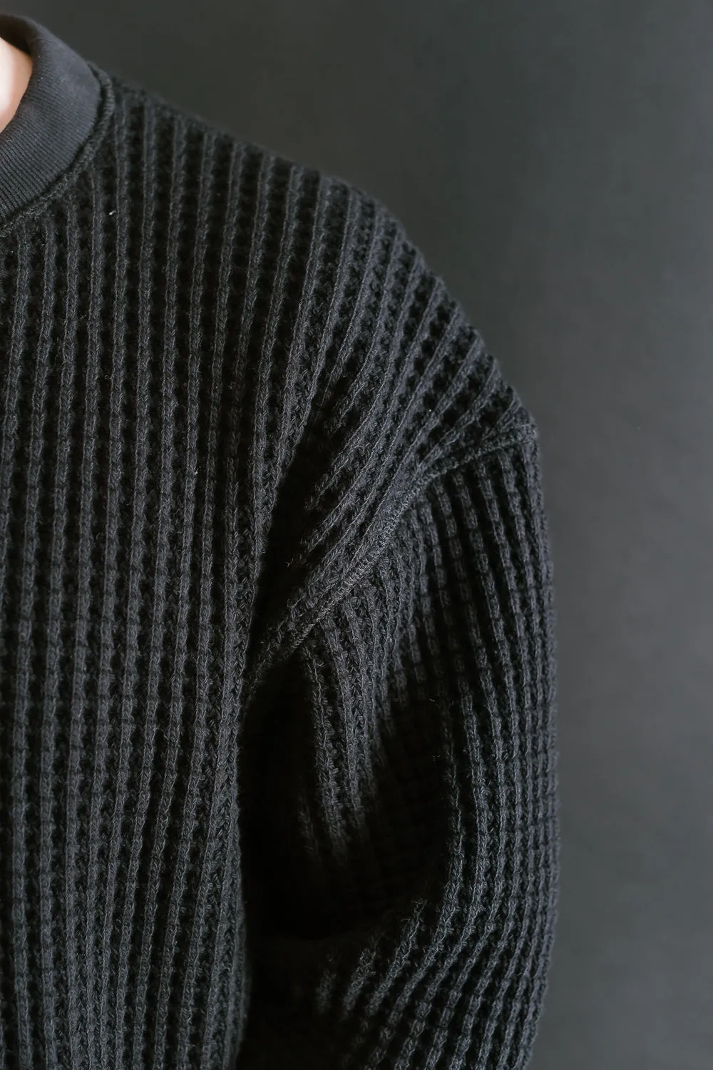 Big Waffle Crew Neck - 07 Black