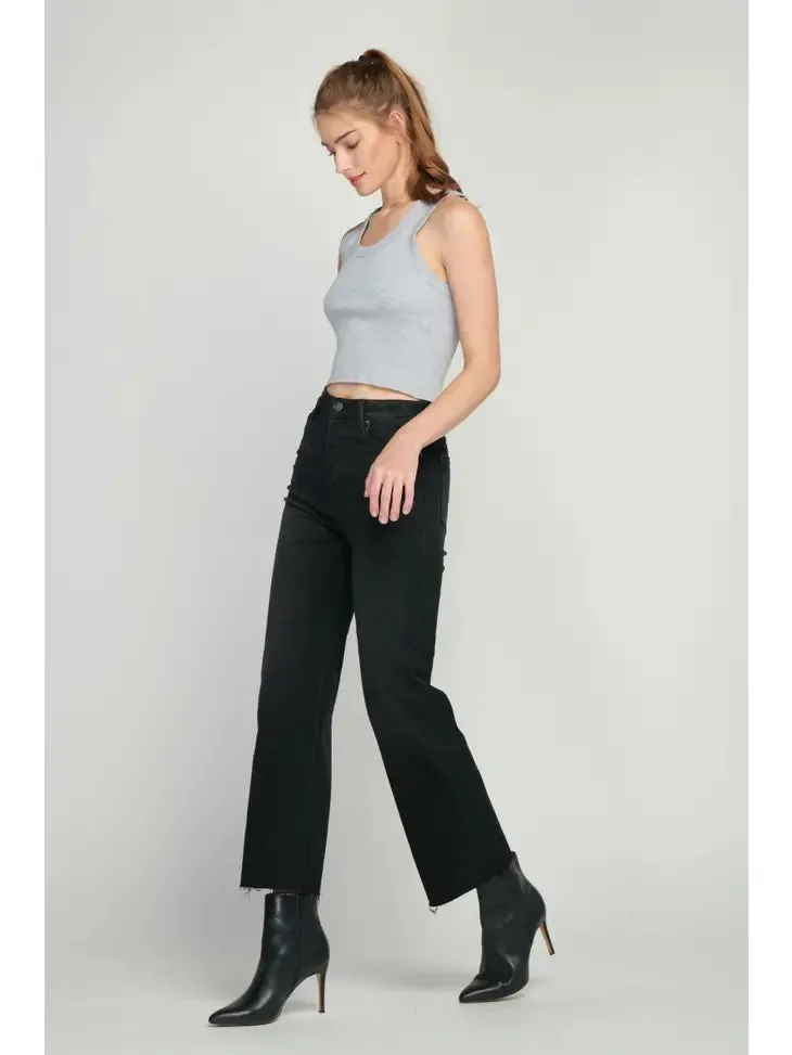 Black Clean Stretch Straight Jean