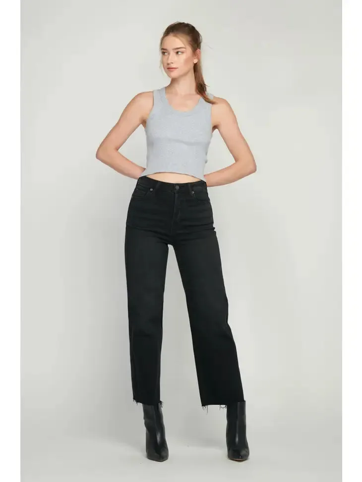 Black Clean Stretch Straight Jean