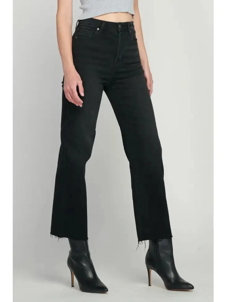 Black Clean Stretch Straight Jean