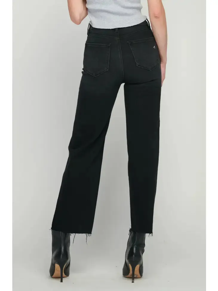 Black Clean Stretch Straight Jean