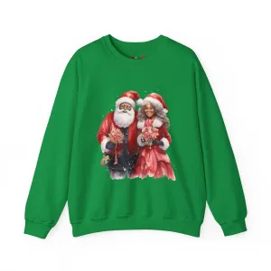 Black Santa 12 Unisex Heavy Blend™ Crewneck Sweatshirt