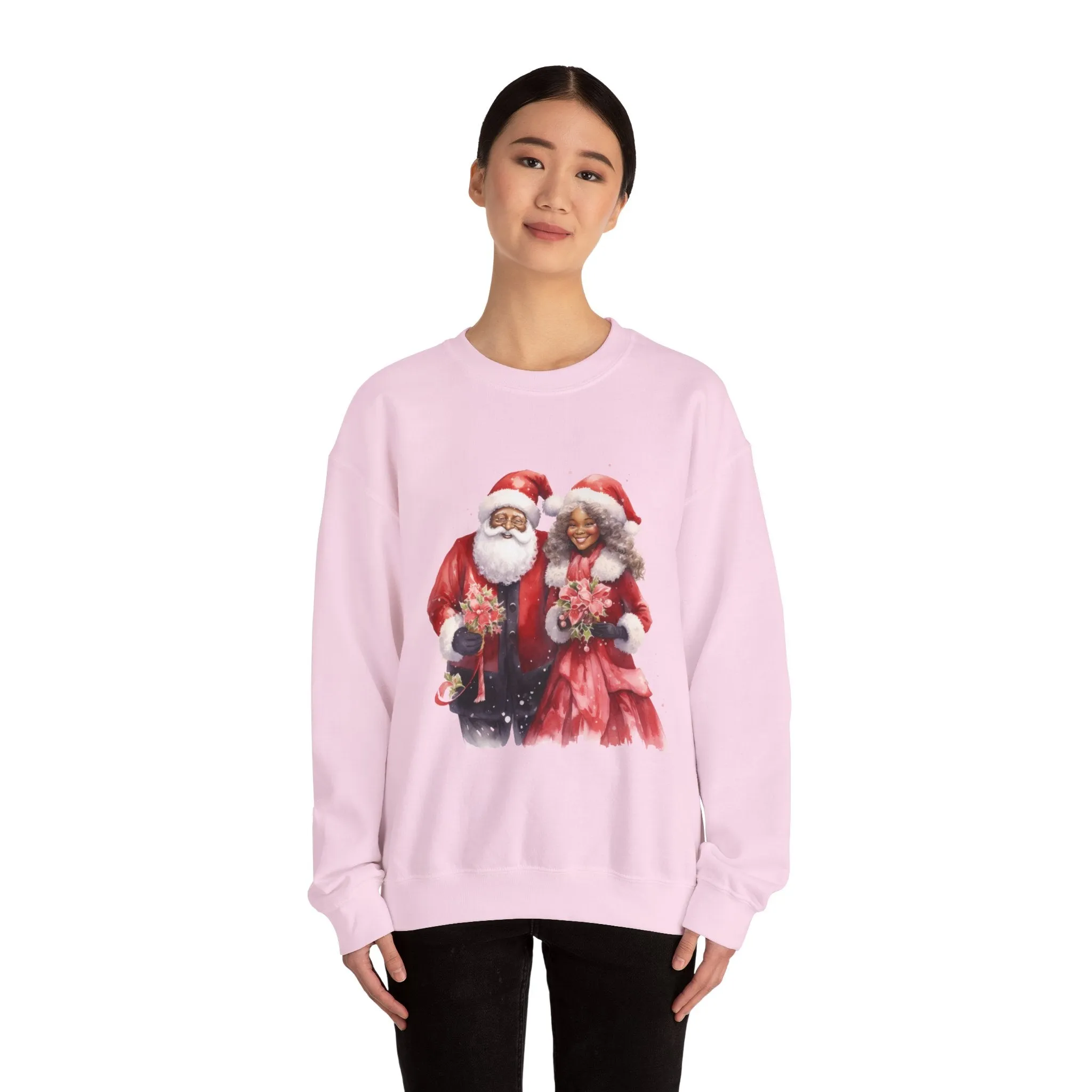 Black Santa 12 Unisex Heavy Blend™ Crewneck Sweatshirt
