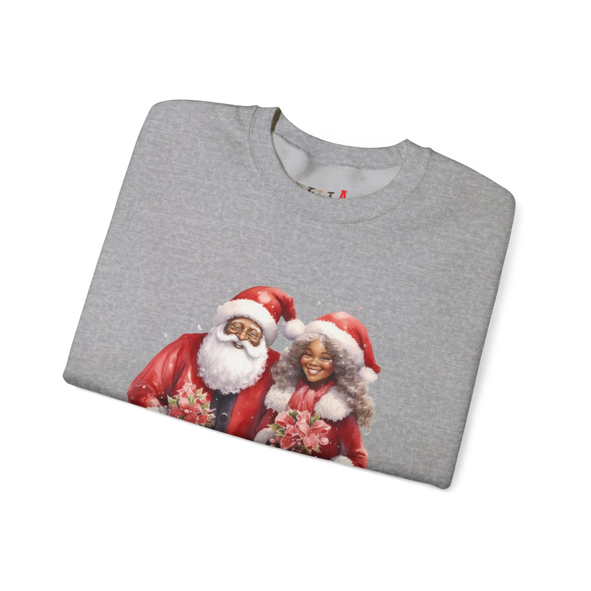 Black Santa 12 Unisex Heavy Blend™ Crewneck Sweatshirt