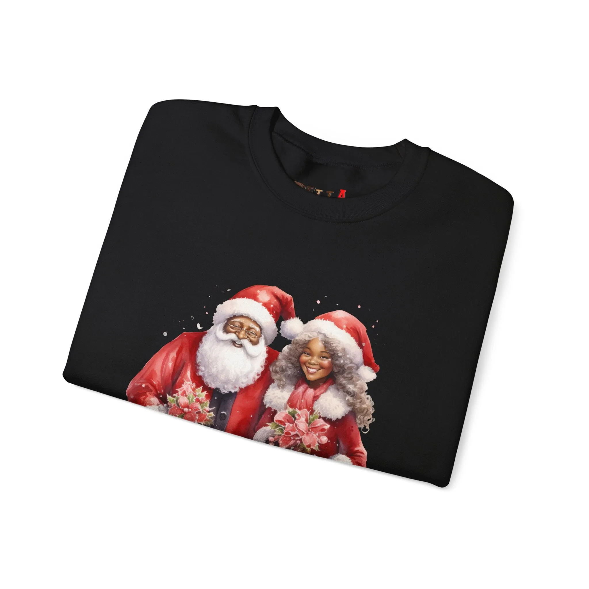 Black Santa 12 Unisex Heavy Blend™ Crewneck Sweatshirt