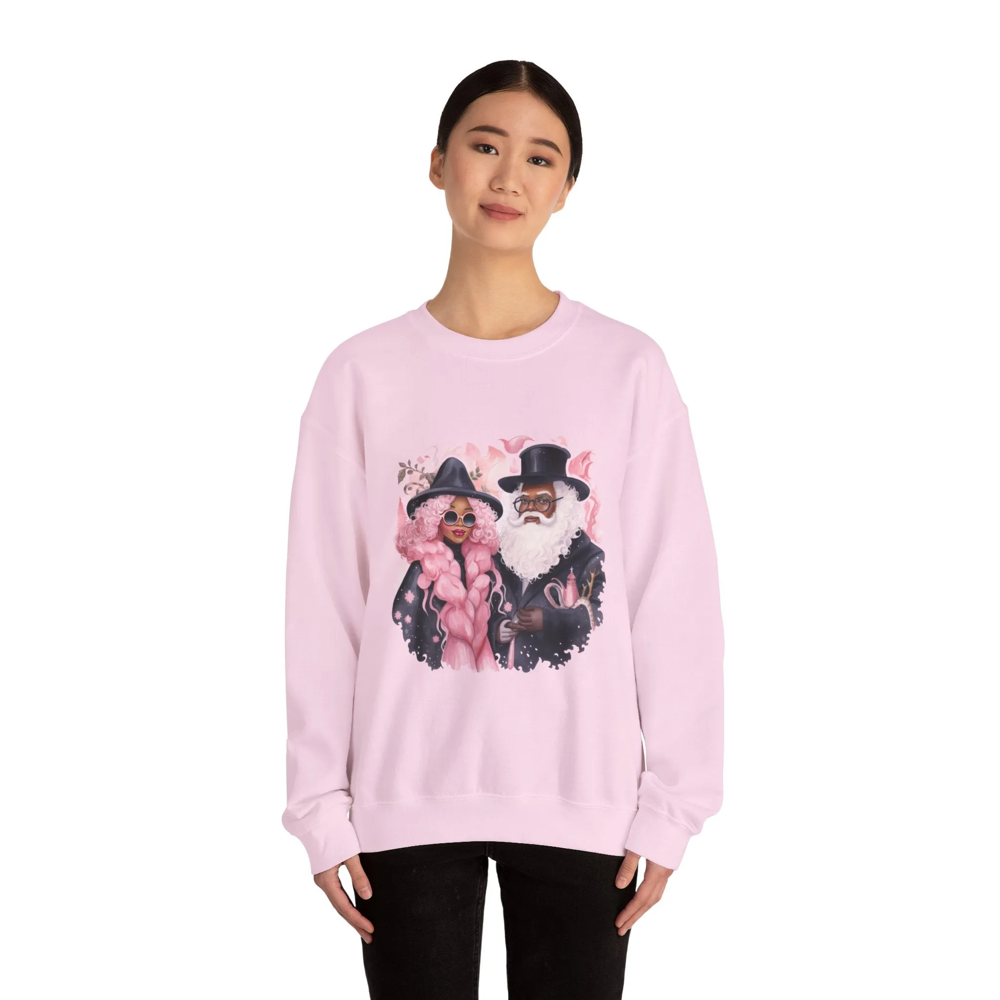 Black Santa 20 Unisex Heavy Blend™ Crewneck Sweatshirt