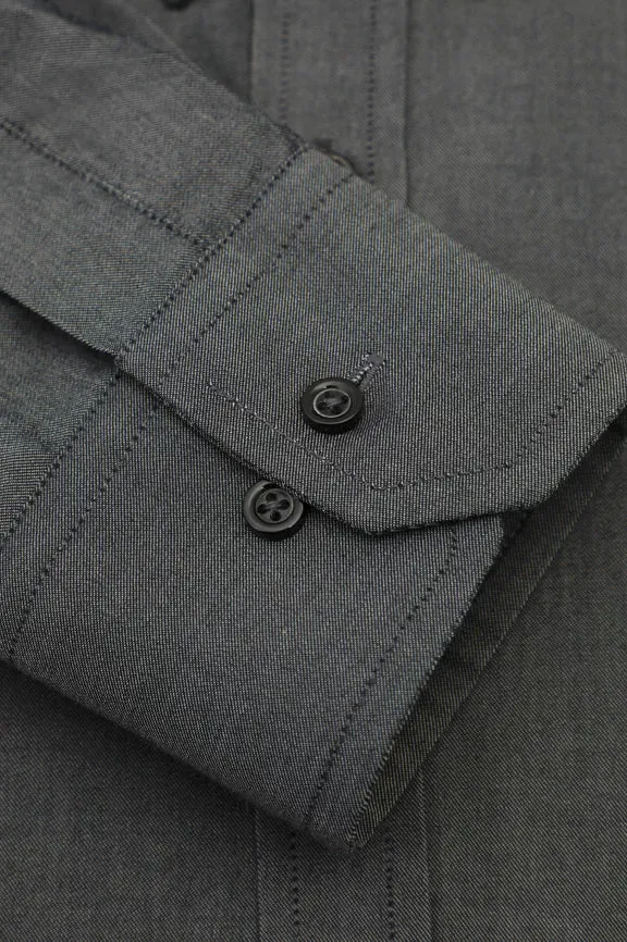 Black Self Textured Casual Shirt
