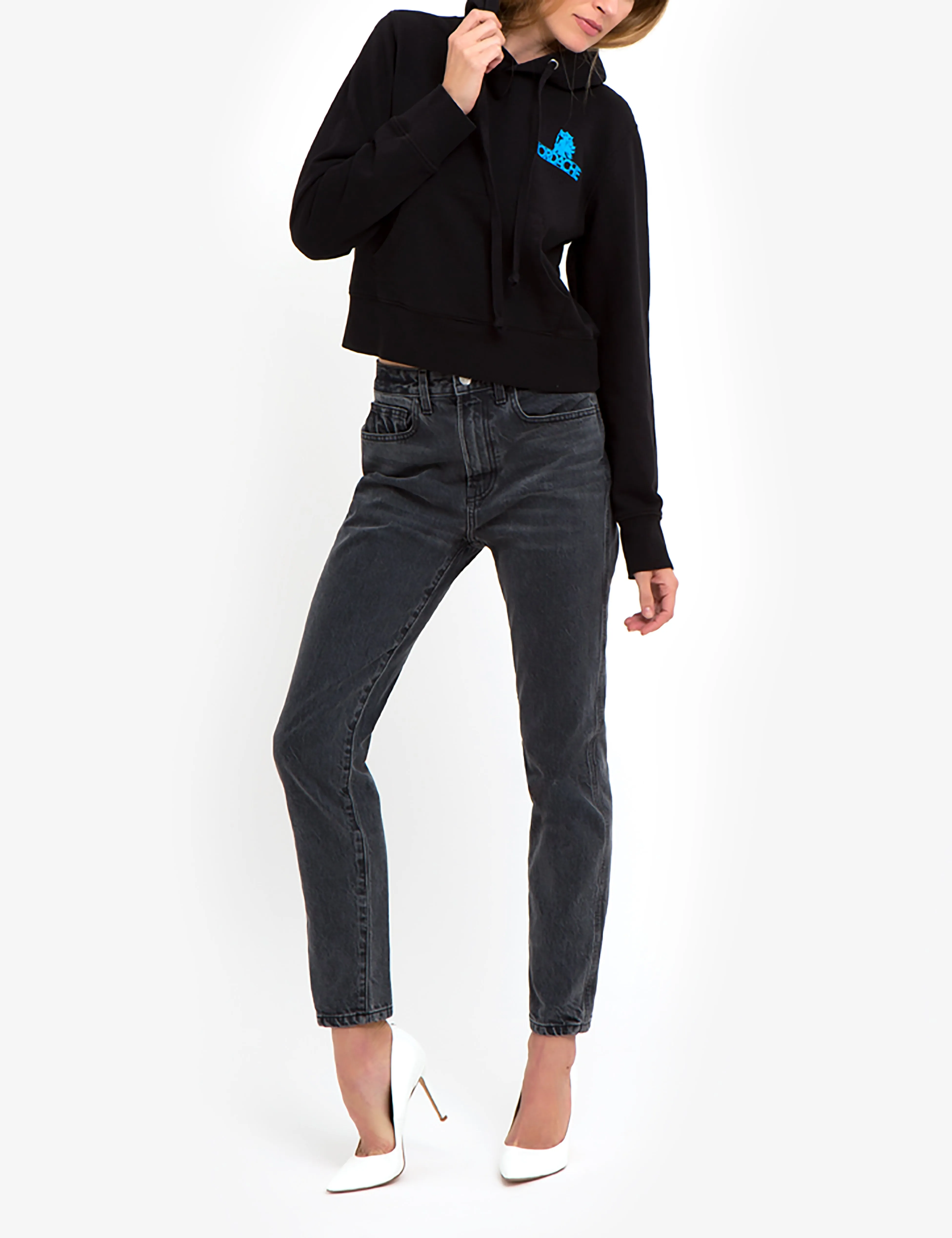 Blue Mini Logo Hooded Sweatshirt
