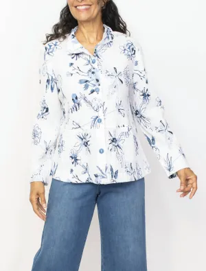 Botanical Bliss Swing Shirt In Cornflower