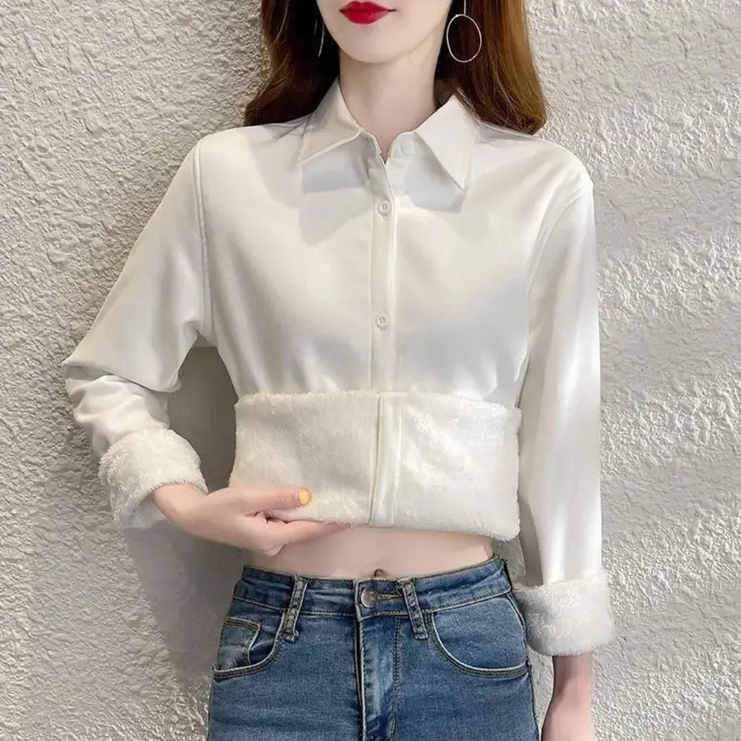 Bryana® | Chic Winter Fleece Elegance Blouse For Women