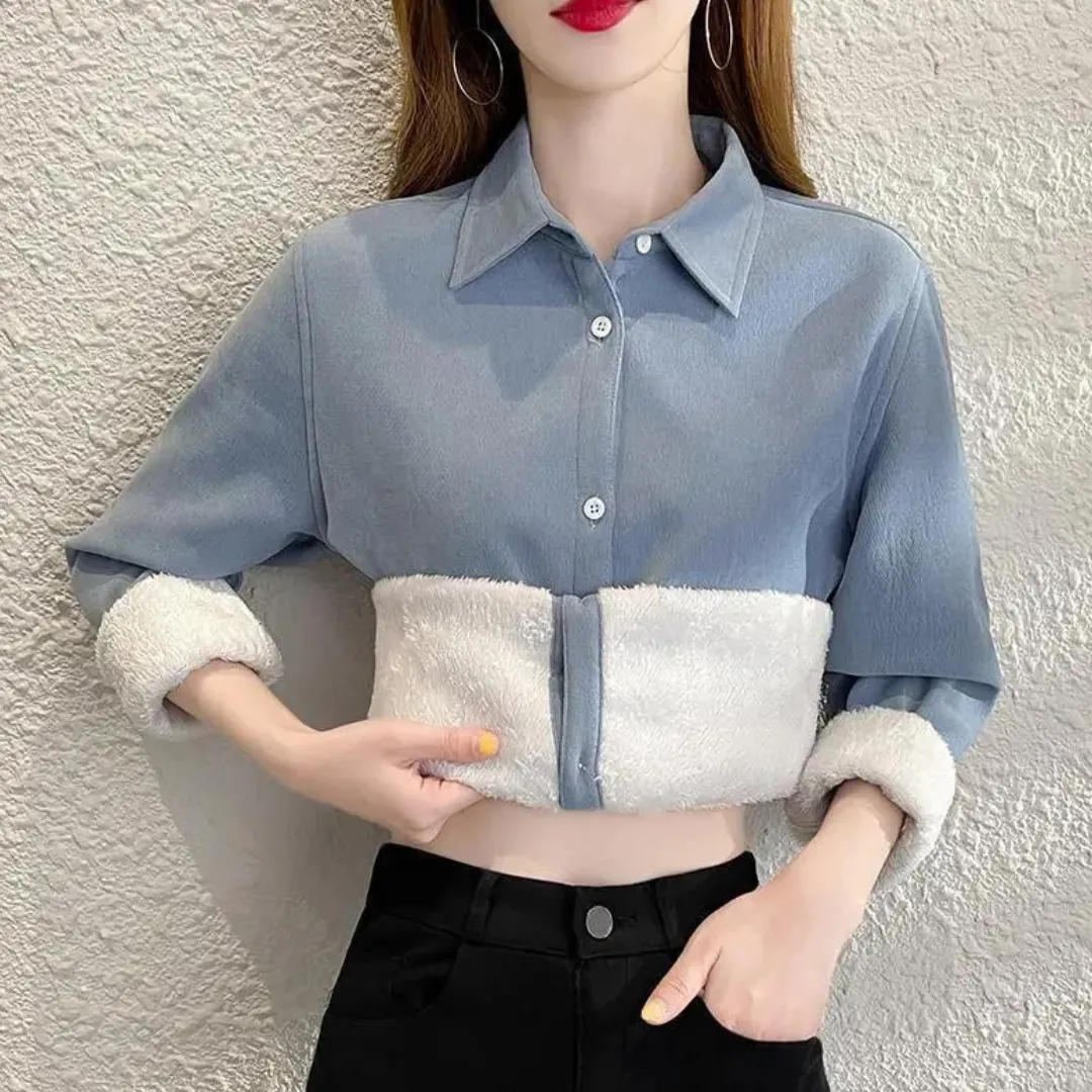 Bryana® | Chic Winter Fleece Elegance Blouse For Women