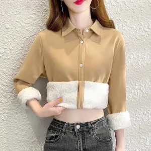 Bryana® | Chic Winter Fleece Elegance Blouse For Women