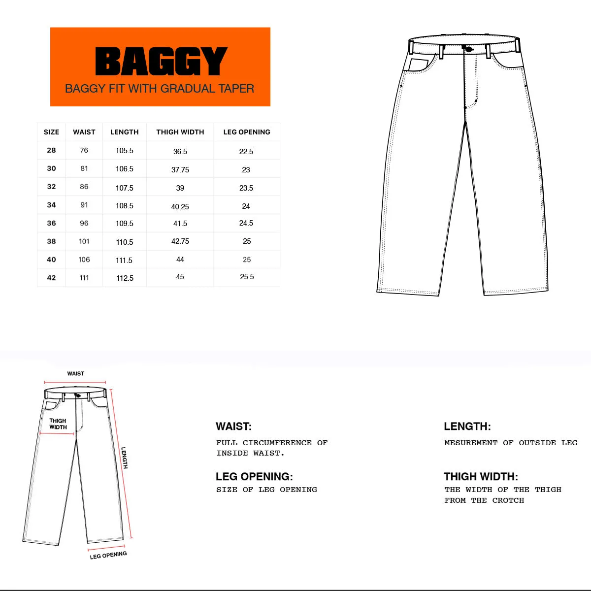 Butter Goods - Fantasia Baggy Denim Jeans Washed Indigo