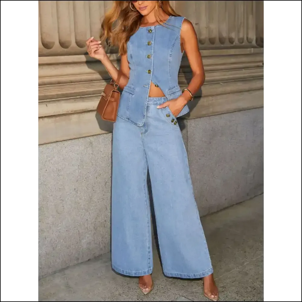 Button Decor High Rise Wide Leg Jeans: Unbutton your Fabulous Side! 😄
