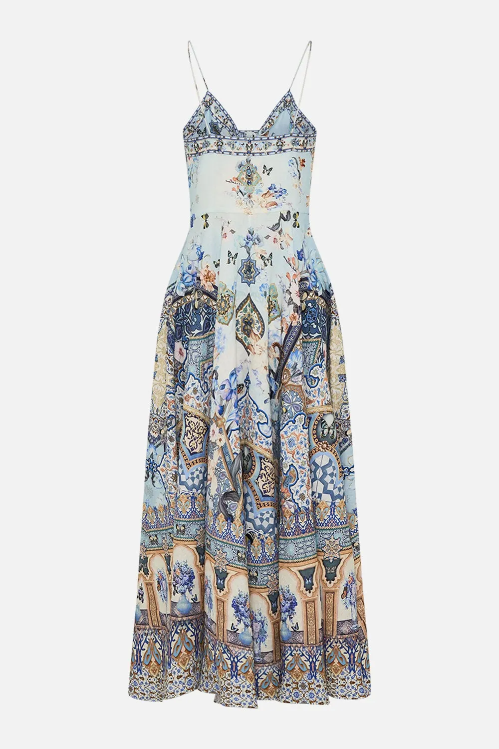 Camilla Long Dress With Tie Front in Al Manial Palace Memoirs