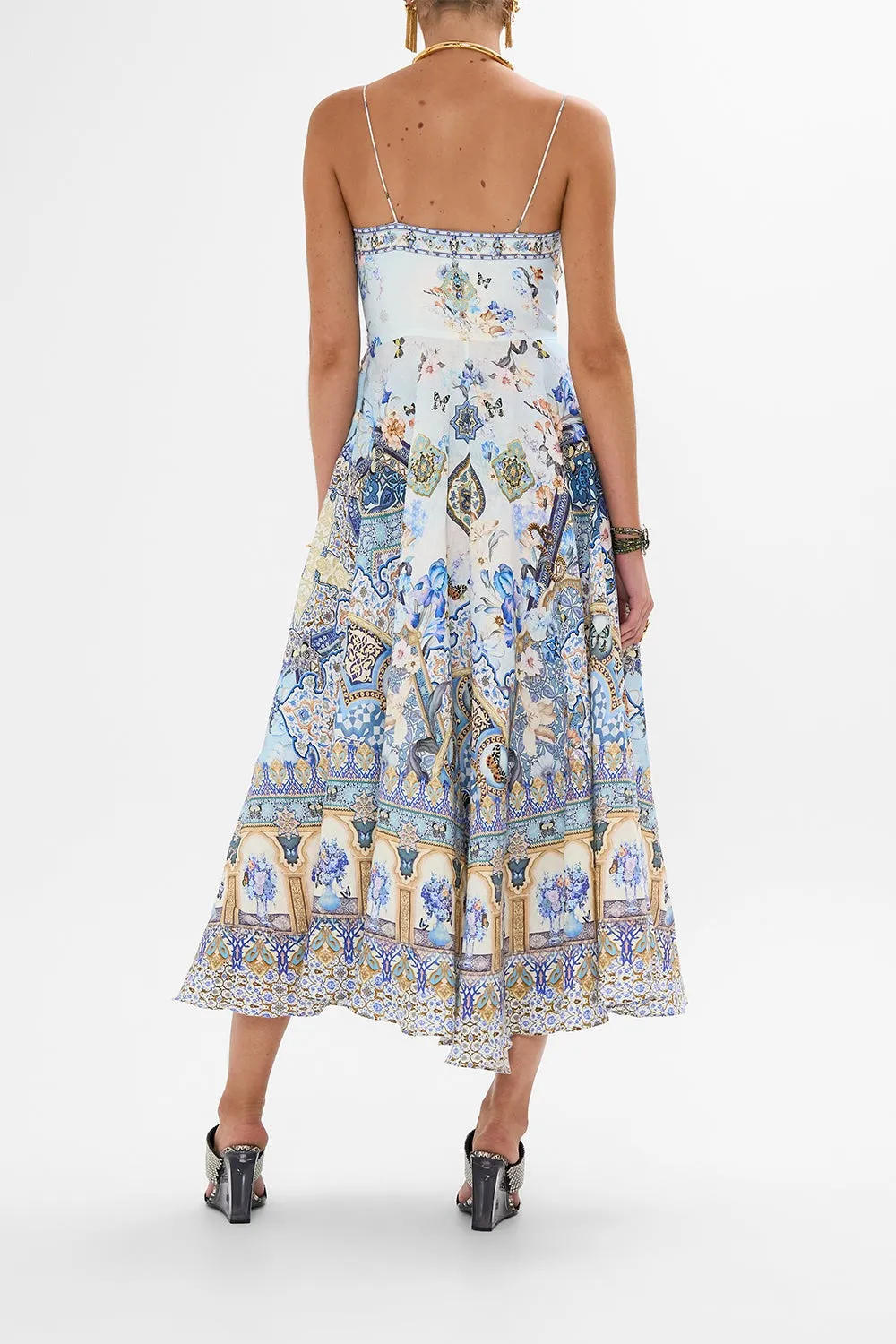 Camilla Long Dress With Tie Front in Al Manial Palace Memoirs
