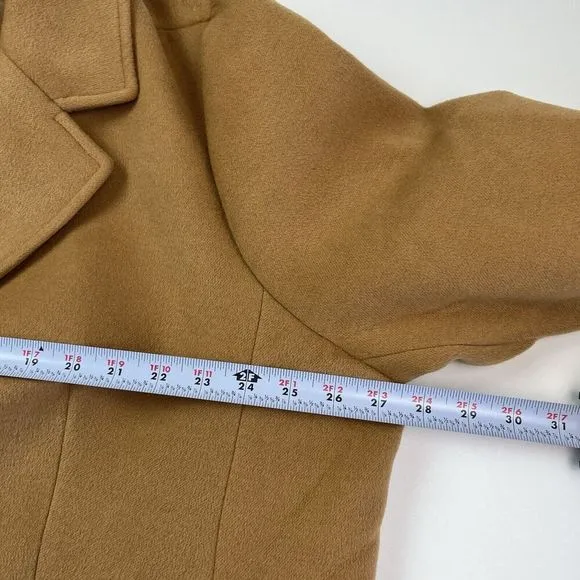 Candace Cameron Bure Tailored Coat 3XP Desert Ochre Tan Preppy Classic Academia