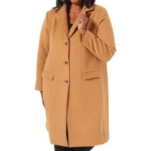Candace Cameron Bure Tailored Coat 3XP Desert Ochre Tan Preppy Classic Academia