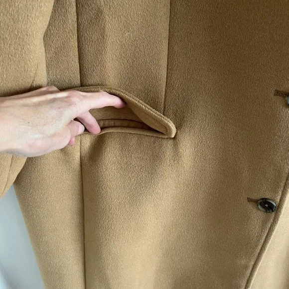 Candace Cameron Bure Tailored Coat 3XP Desert Ochre Tan Preppy Classic Academia