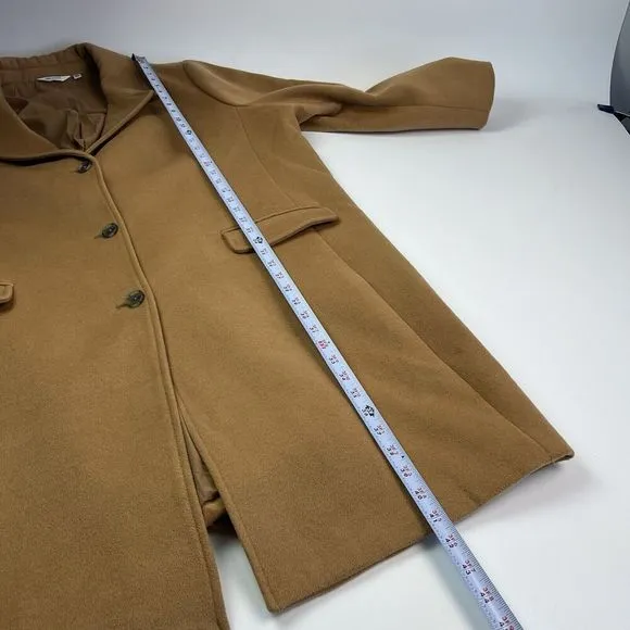 Candace Cameron Bure Tailored Coat 3XP Desert Ochre Tan Preppy Classic Academia