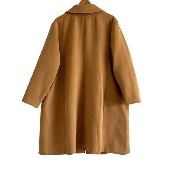 Candace Cameron Bure Tailored Coat 3XP Desert Ochre Tan Preppy Classic Academia