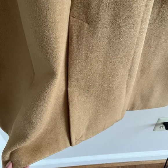 Candace Cameron Bure Tailored Coat 3XP Desert Ochre Tan Preppy Classic Academia