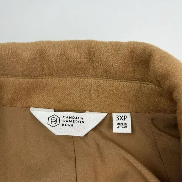 Candace Cameron Bure Tailored Coat 3XP Desert Ochre Tan Preppy Classic Academia