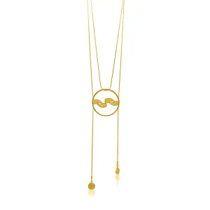 CELESTE GOLD LONG NECKLACE FILIGREE