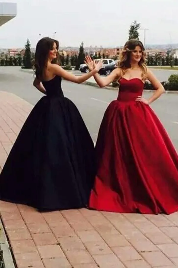 Chic Ball Gown Sweetheart Burgundy Long Prom Dress/Evening Dress,MP434