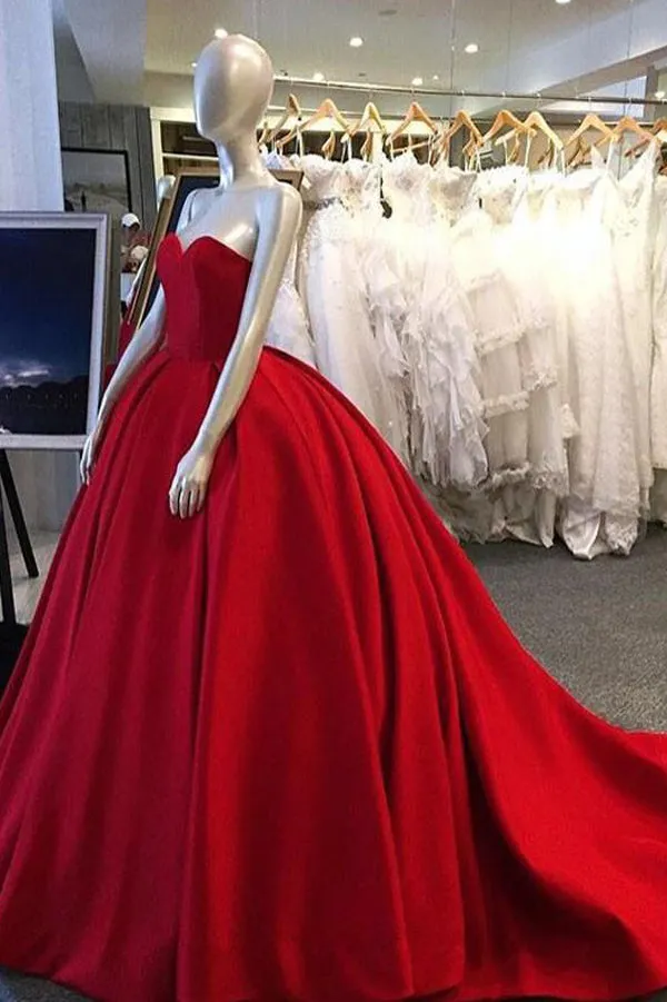 Chic Ball Gown Sweetheart Burgundy Long Prom Dress/Evening Dress,MP434